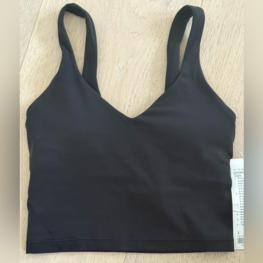 Lululemon Athletica Align Black Tank-Hawaii print